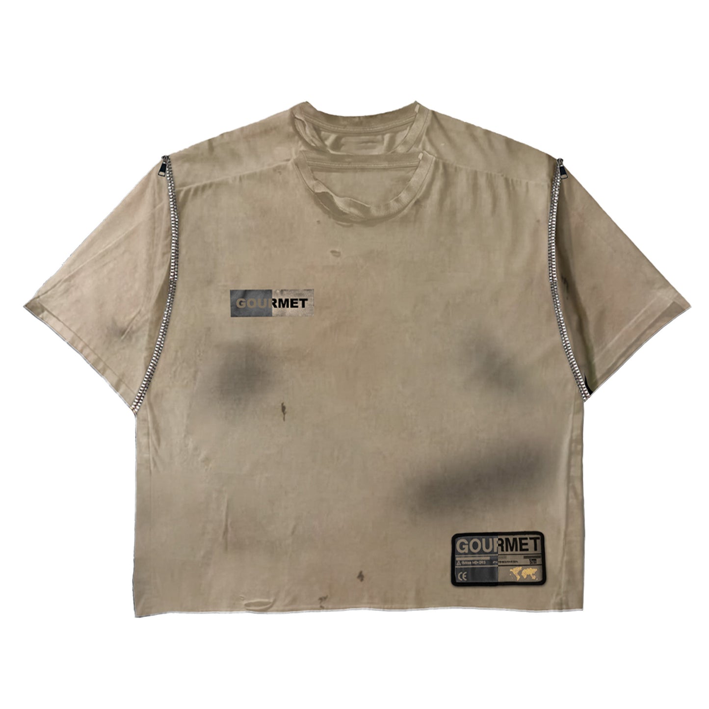 DIRTY MOCHA ZIPPER TEE